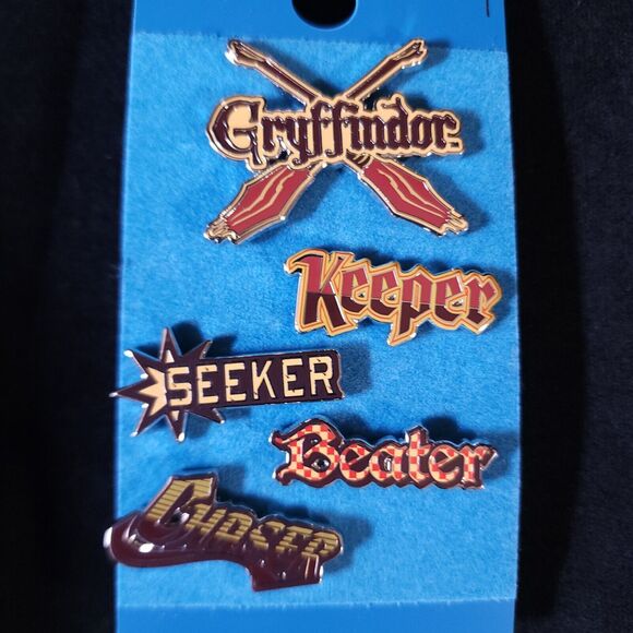 Universal Studios Wizarding World Of Harry Potter Gryffindor Quidditch 6 Pin Set - Picture 2 of 6